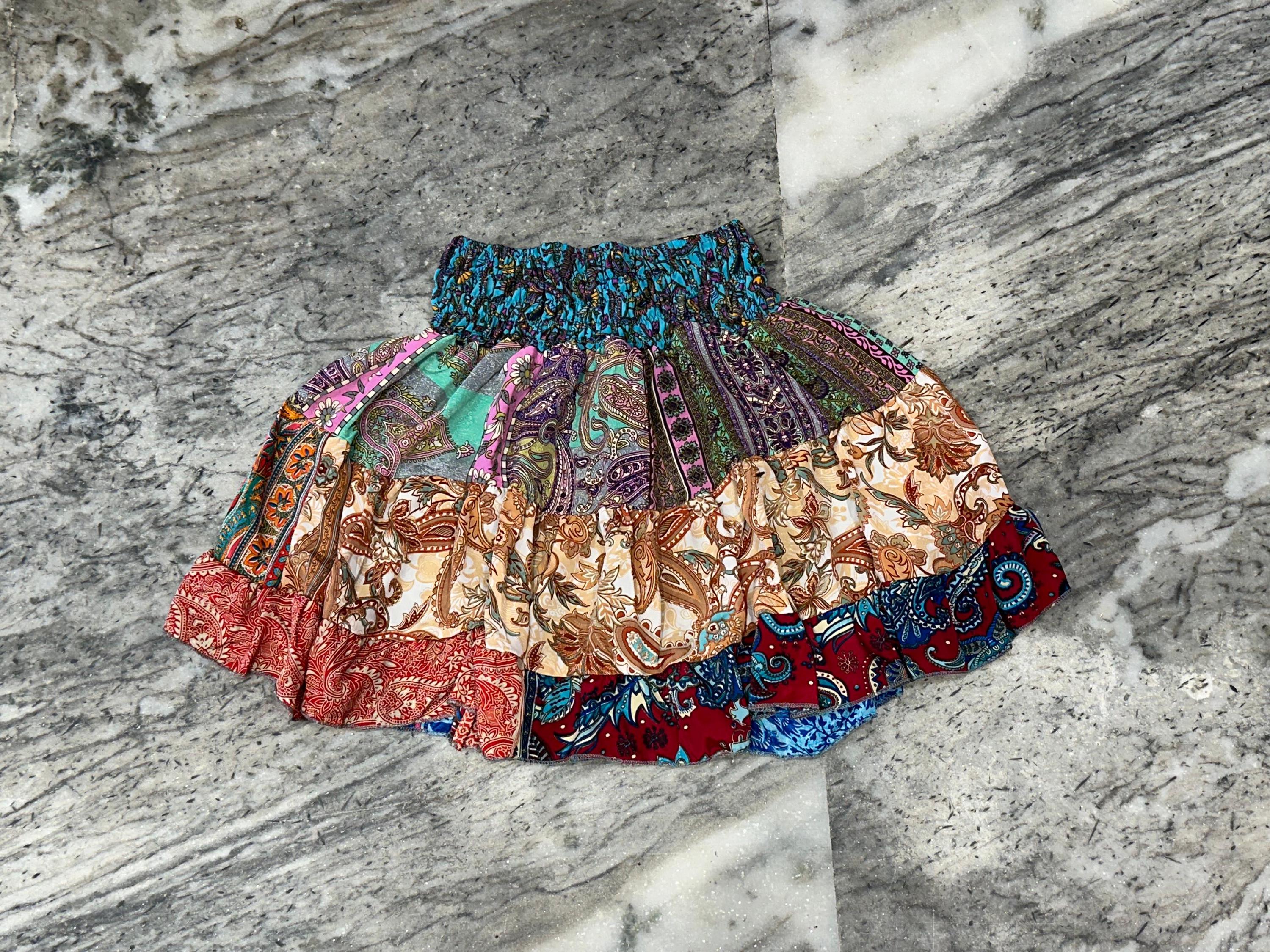 1970's Patchwork Maxi Skirt