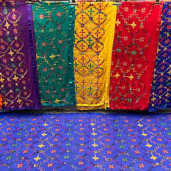 Rajasthani Color Full Chiffon Phulkari Dupatta, Embroidery Phulkari Dupatta Wedding Gift Dupatta, Multi Color Stole, Return Gift For Guest,