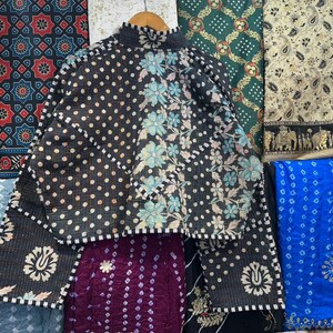 Handmade Quilted Kantha Jacket: Reversible Bohemian Cotton Coat image 6