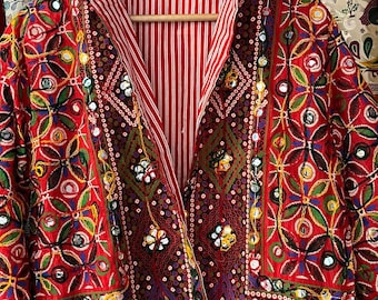 【お気にいる】 Indian Women's Gypsy Bohemian Jacket, Embroidery Phulkari Clothing