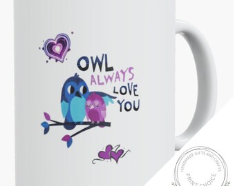 Taza de café Búho siempre te amo