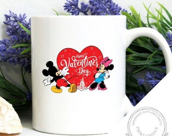 Taza Parejas Feliz Día de San Valentín Disney Mickey Heart