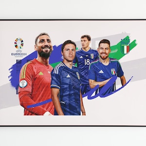 Italy Euro 2024 Squad - Italy, Italy Euro 2024, Euro 2024 gifts, football wall art, Euro 2024 poster, Italy Team, Football poster.