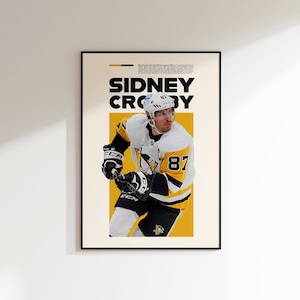 Sidney Crosby Poster, NHL Minimalist, Sidney Crosby Print Art, Office Wall Art, Bedroom art, Gift Poster, Pittsburgh Penguins image 1