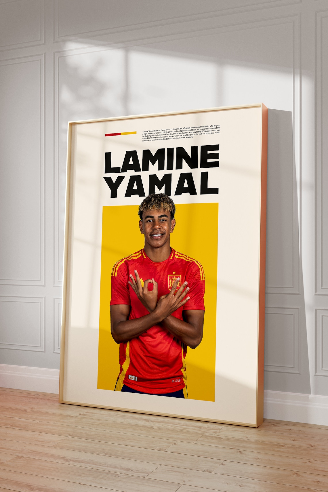 Lamine Yamal Poster, Spain Euro 2024 Poster Minimalist, Lamine Yamal