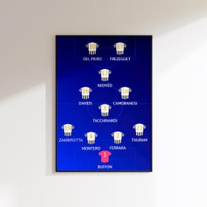 Juventus legendary squad poster, Juventus Poster, Football Fan Art Print, Football Decor of Juventus Fan, Juventus Champions League