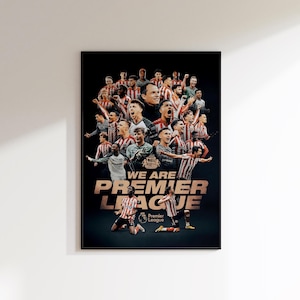 Sunderland Premier League Poster, Sunderland Poster Gift, Football Decor of Sunderland Fan, Sunderland 2025, England Premier League