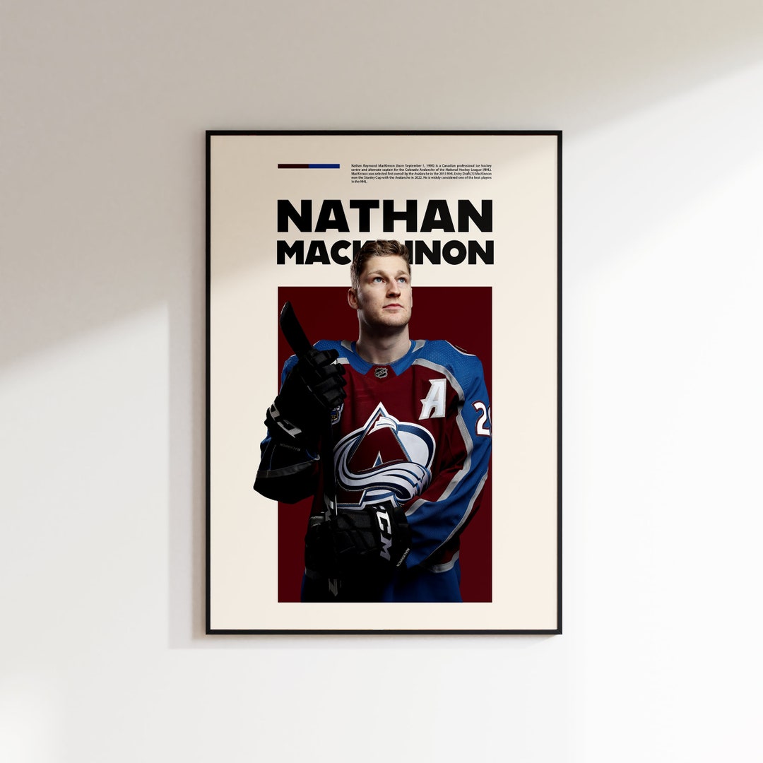 Nathan Mackinnon Poster, NHL Poster, Nathan Mackinnon Print Art, Office