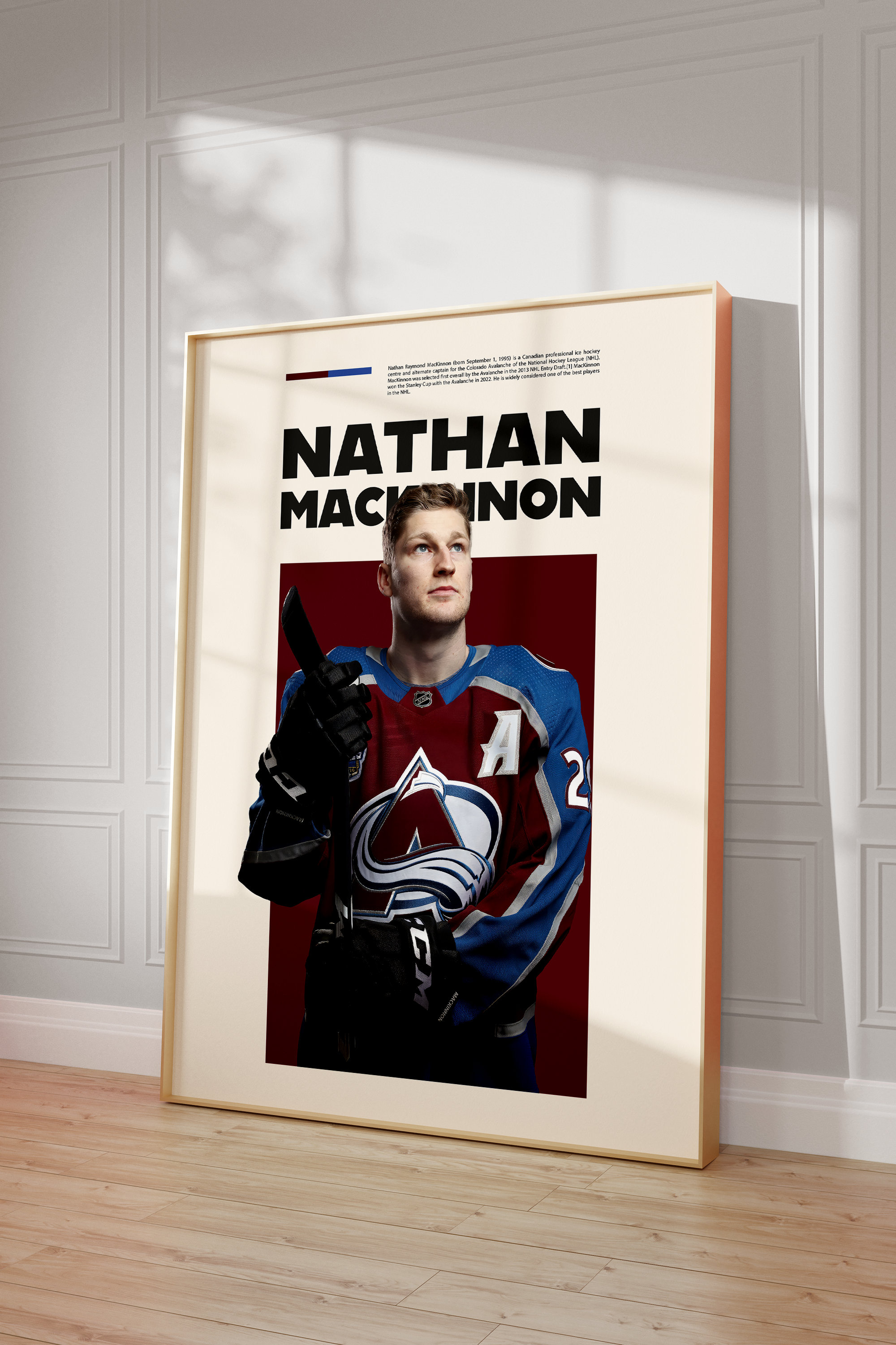 Nathan Mackinnon Poster, NHL Poster, Nathan Mackinnon Print Art, Office
