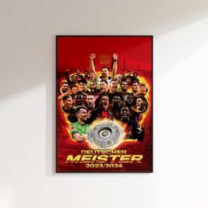 Bayer Leverkusen Poster, Bayer Leverkusen Poster Gift, Football Fan Wall Art Print, Football Decor of Leverkusen Fan, Minimal Football Art.