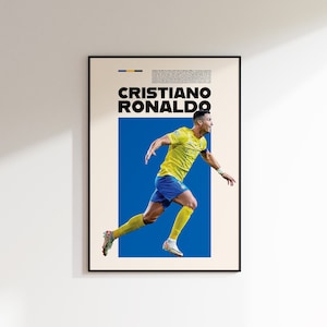 Cristiano Ronaldo Poster, Al-Nassr Poster Minimalist, Cristiano Ronaldo Print Art, Office Wall Art, Gift Poster, Football Poster