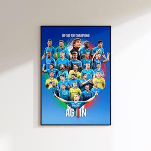 Poster campione del Napoli, poster regalo del Napoli, stampa artistica per tifosi di calcio, decorazione calcistica del tifoso del Napoli, campione della Serie A, 2025