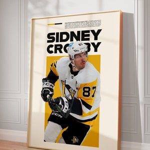 Sidney Crosby Poster, NHL Minimalist, Sidney Crosby Print Art, Office Wall Art, Bedroom art, Gift Poster, Pittsburgh Penguins image 2