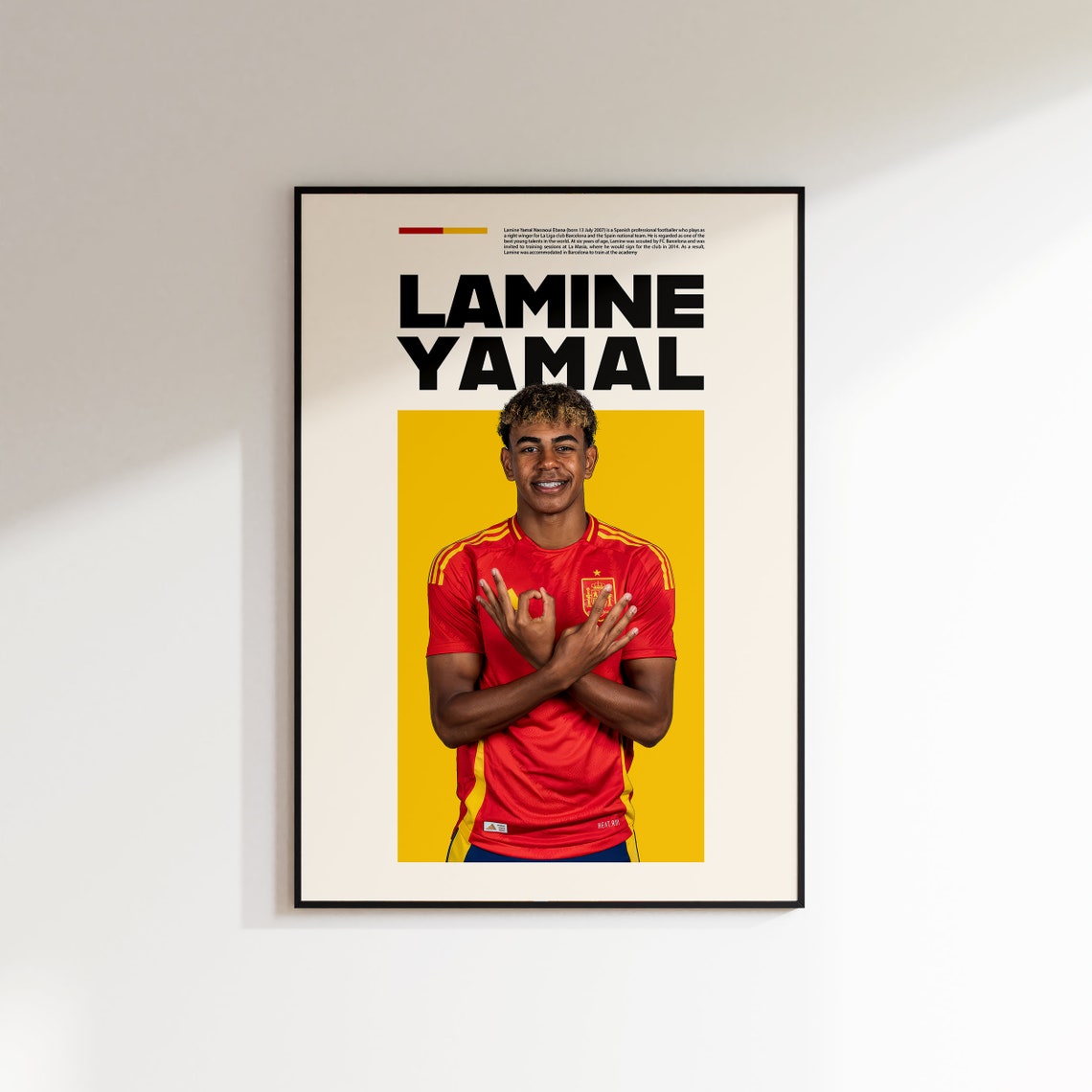 Lamine Yamal Poster, Spain Euro 2024 Poster Minimalist, Lamine Yamal