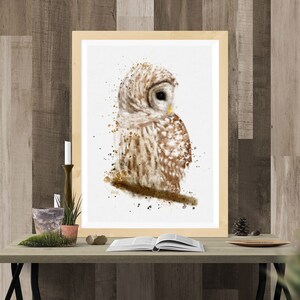 Watercolor Owl Painting, Nursery Printable, Farmhouse Wall Art, watercolor painting, watercolor animals, watercolor prints, owl print, art