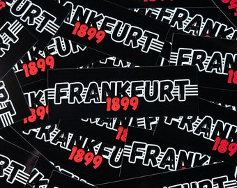 100x Frankfurt Sticker/ Aufkleber Frankfurt/ Ultras/ EF 1899 - Black/ Fußball Fanartikel/ 148x50mm