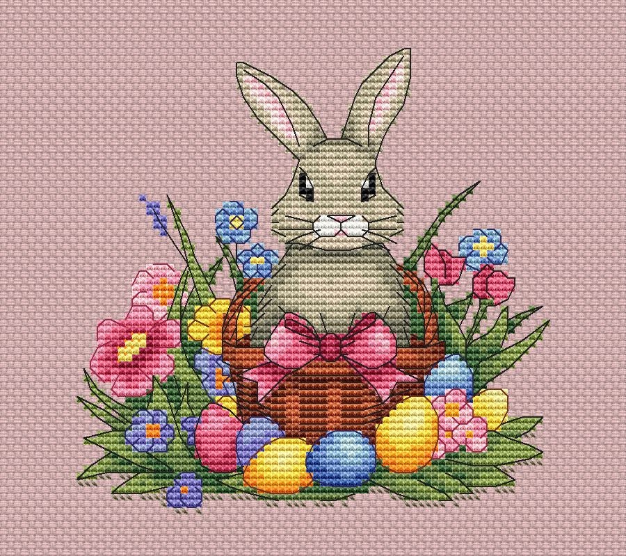 はやはやイースターページ Easter Cross Stitch Pattern 