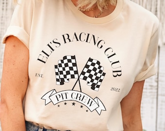 Personalized Racing Club Shirt: Family Race Car Birthday Pit Crew