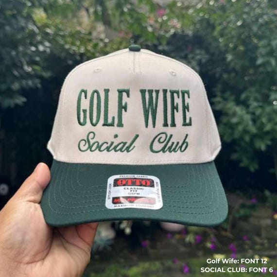Custom Golf Wife Hat, Embroidered Snapback Cap, Personalized Golf Gift For Her, Otto Two Tone Hat, Golf Club Wifey Hat, Golf Party Favors