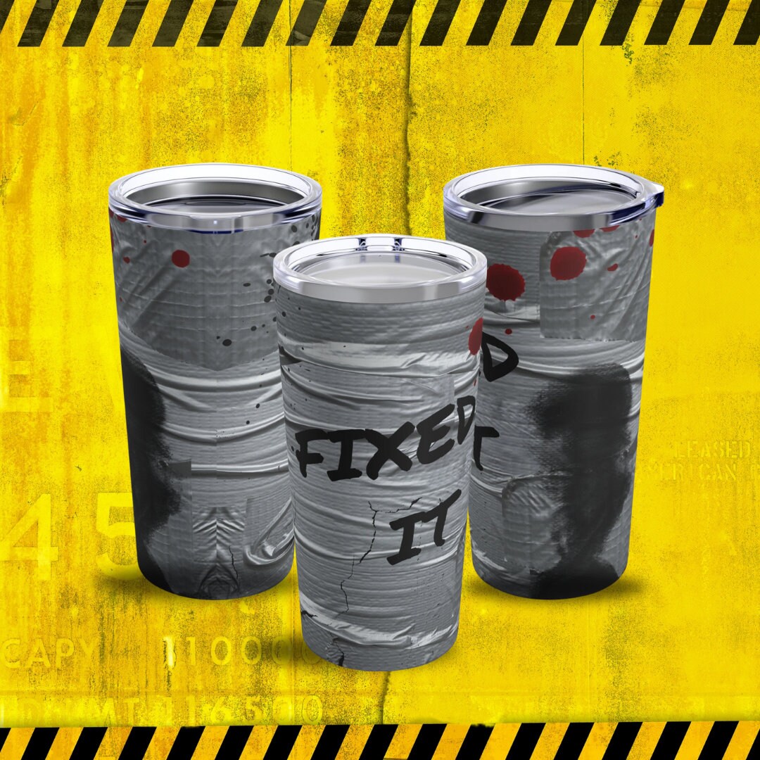 Duct Tape Tumbler, 20oz, Men's Tumbler, Gifts for Men, Mechanic Tumbler