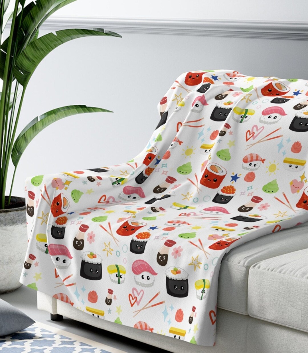 Sushi Sherpa Fleece Blanket Sushi Blanket Gifts for Teens Etsy Canada