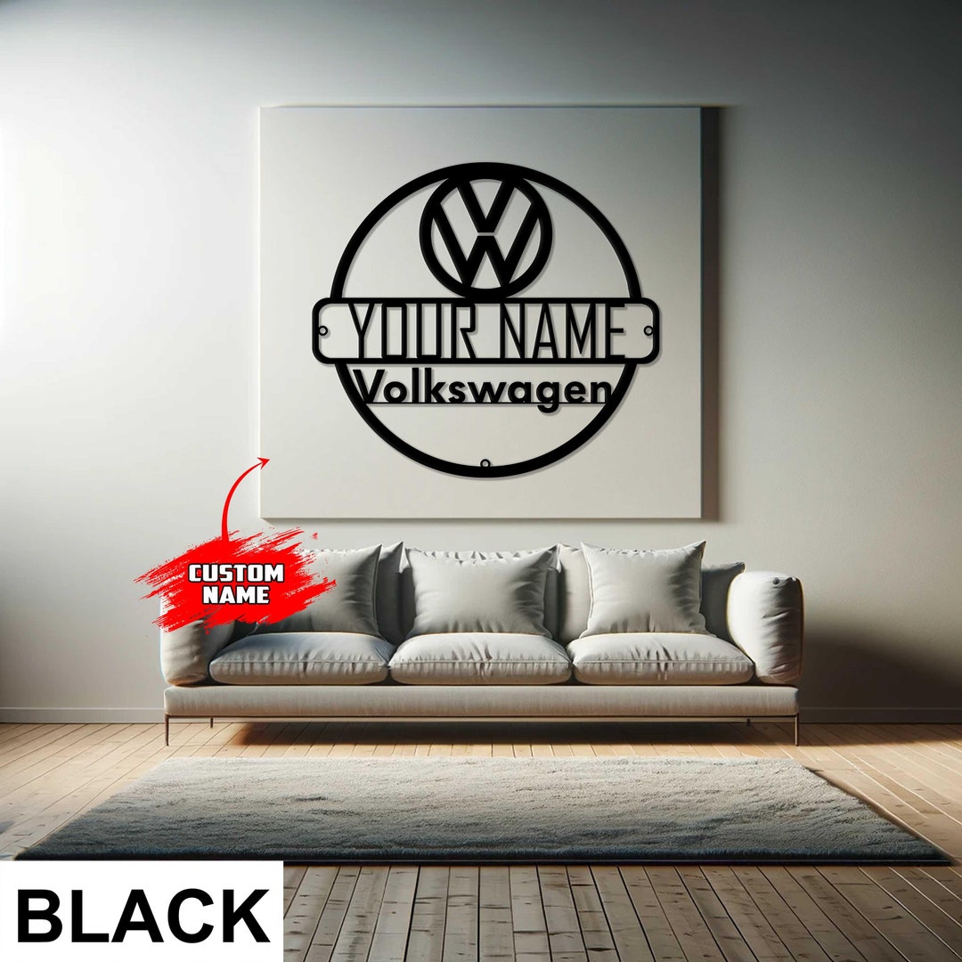 Volkswagen Car Logo Personalized Metal Sign Volkswagen Metal Etsy
