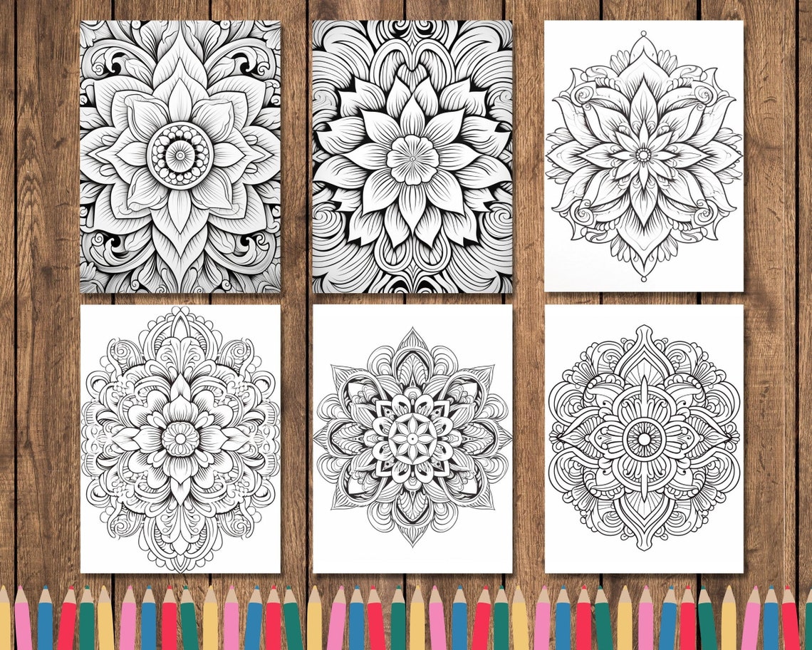 100+ Mandala Coloring Book Pages, Coloring Page Book, Printable ...