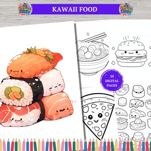 50 Kawaii Food Coloring Pages, Kawaii Cake, Cute Coloring, Kawaii Gifts, Cute Kawaii, Kawaii Anime, Kawaii Food, Kawaii Coloring Book Pages