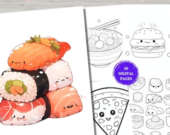 50 Kawaii Food Coloring Pages, Kawaii Cake, Cute Coloring, Kawaii Gifts, Cute Kawaii, Kawaii Anime, Kawaii Food, Kawaii Coloring Book Pages