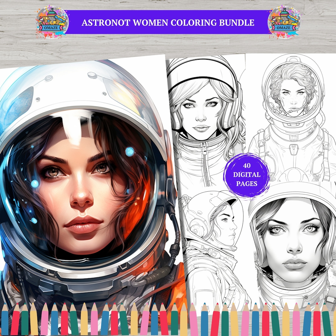 40 Anime Space Girls Coloring Book Pages Astronot Coloring Sheets Manga ...