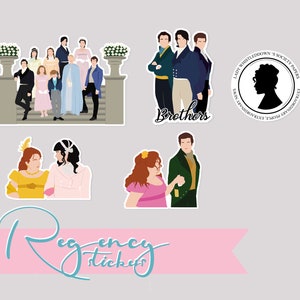 Polin stickers / Kanthony / Anthony en Kate / Daphne / Penelope / Eloise / Colin /Benedict / Daphmon / boekenwurm / boekenwurm / regentschap