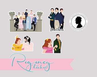 Polin stickers / Kanthony / Anthony and Kate / Daphne / Penelope / Eloise / Colin /Benedict / Daphmon / bookish / bookworm / regency