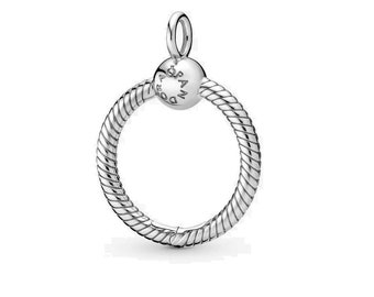 Pandora Moments Small O Pendant Showcase Your Charms in Style with this Circle Smooth Pendant Char A Thoughtful and Meaningful Gift 398296