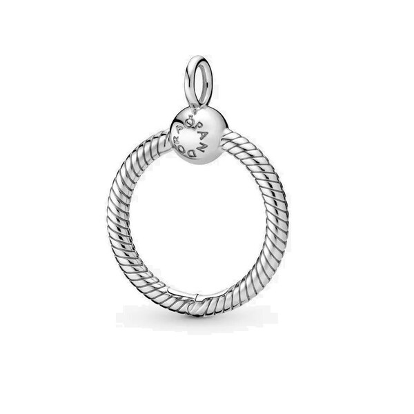 Pandora Moments Small O Pendant Showcase Your Charms in Style with this Circle Smooth Pendant Char A Thoughtful and Meaningful Gift 398296