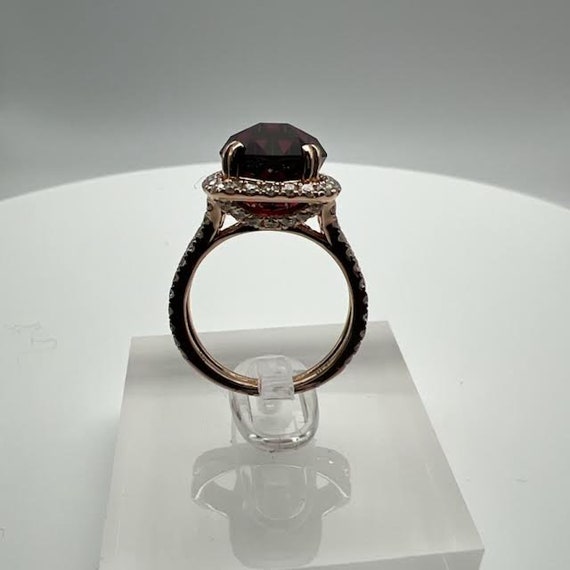 Rhodolite Garnet and Diamond Ring in Rose Gold - image 3