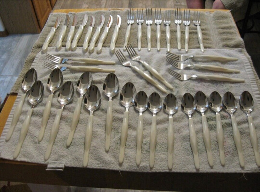 Cutco Flatware Pearl White Handles Knives Sal & Din Forks Etsy