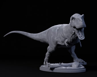 Maqueta a escala del rugido del Tyrannosaurus Rex - Dinosaurio miniatura en resina impreso en 3D