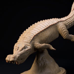 Sarcosuchus Swimming 1:35 Scale - Exceptional 3D Resin Printed Miniature Model | Dinosaurs, TableTop Gaming, Jurassic