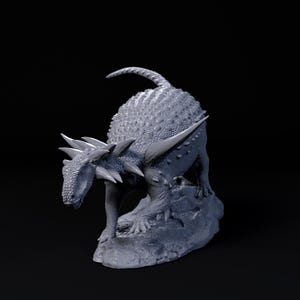 Sauropelta Stepping 1:35 Modell | Außergewöhnliche 3D Miniatur aus Resin | Dinosaurier, TableTop Gaming, Jurassic, DND Kreatur