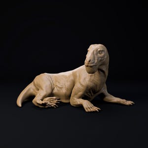 Inostrancevia Latifrons rustend schaalmodel 1:35 - uitzonderlijke 3D-harsgedrukte miniatuur | Dinosaurussen, TableTop Gaming, Jurassic