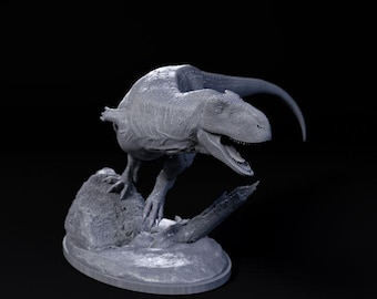Rajasaurus-miniatuurmodel - 3D-harsgedrukte dinosaurus, gaming op tafel