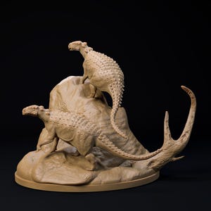Minmi Pair 1:35 Scale - Exceptional 3D Resin Printed Miniature Model | Dinosaurs, TableTop Gaming, Jurassic, DND Creature