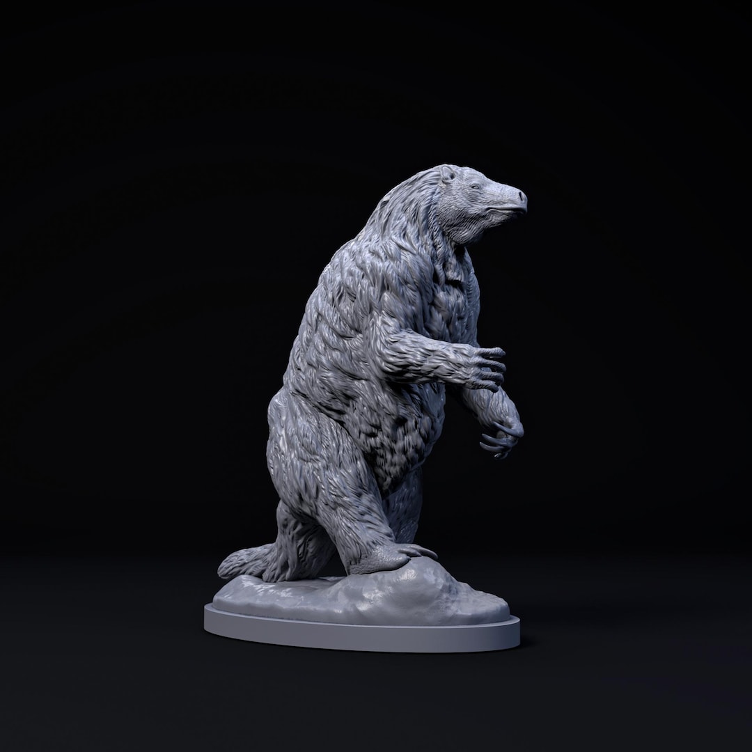 Megatherium Miniature - 3D Resin Printed Giant Sloth Model, Tabletop ...