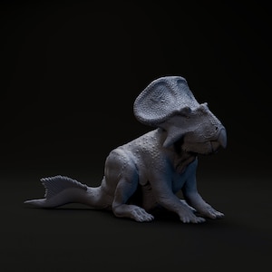 Proteoceratops Sitting 1:20 Scale - Exceptional 3D Resin Printed Miniature Model | Dinosaurs, TableTop Gaming, Jurassic, DND Creature