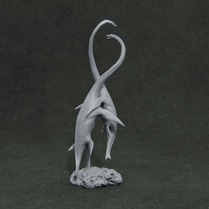 Elasmosaurus Couple 1:35 Scale Model - 3D Printed Resin Miniature Marine Reptile