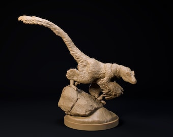 Deinonychus Sneaking Modello in scala da 32 mm - Eccezionale modello in miniatura stampato in resina 3D / Dinosauri, giochi da tavolo, Giurassico