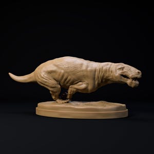 Inostrancevia Latifrons jaagt op schaalmodel 1:35 - uitzonderlijke 3D-harsgedrukte miniatuur | Dinosaurussen, TableTop Gaming, Jurassic