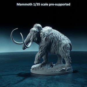 Woolly Mammoth Walking 1:35 Scale Model - Exceptional 3D Resin Printed Miniature Model | Dinosaurs, TableTop Gaming, Jurassic