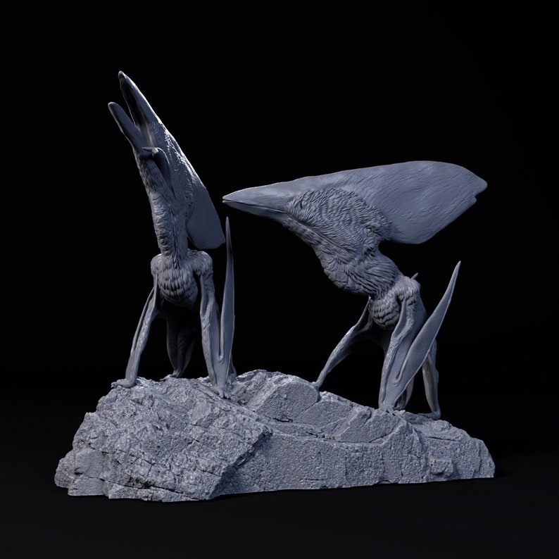 Thalassodromeus Pair Miniature 3D Resin Printed Dinosaur Model 