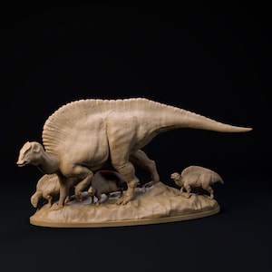 Ouranosaurus Family Scale 1:35 - Exceptional 3D Resin Printed Miniature Model | Dinosaurs, TableTop Gaming, Jurassic, DND Creature